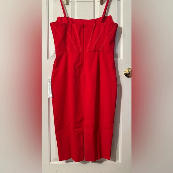 DRESS THE POPULATION Anthropologie Red Convertible Bustier XXL Evening Cocktail - Picture 14 of 14